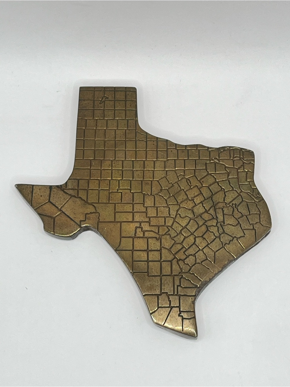 Brass Texas State-Shaped Paperweight